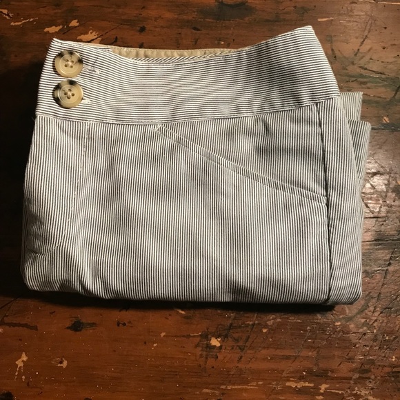 Dockers Blue and White Striped Size 4 Capri Pants - Picture 1 of 5